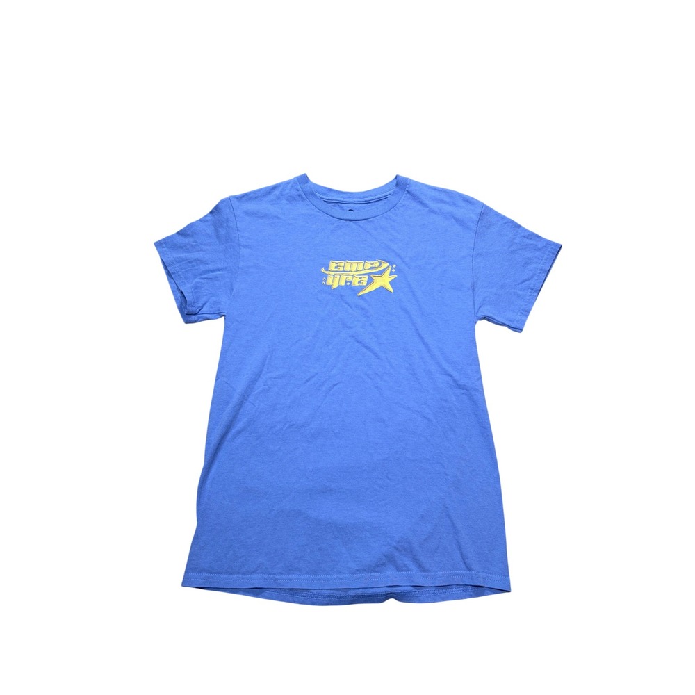 Empyre Mens Blue Graphic Star Logo T-Shirt Size Small Skate Streetwear Cotton
